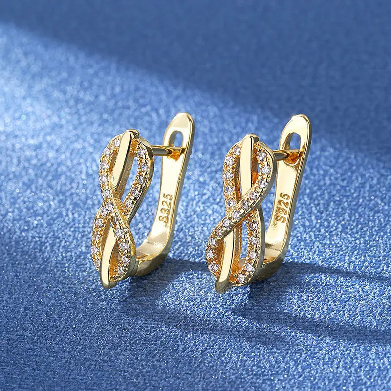 925 Silver Needle Princess Crystal Square Zircon Drop Earrings for Women Trendy Simplicity Jewelry Girl Sweet Gifts New