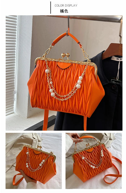 New Summer Women's Shoulder Bag Thick chain Handbag Sense of luxury Ladies Clouds Crossbody Messenger Bags Designer PU Women Bag