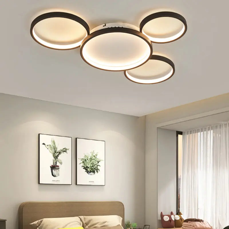 Modern LED Ceiling Chandeliers With Remote Control Decor Home Ring Lamp Living Room Bedroom Dining Room Ceiling Light Fixtures