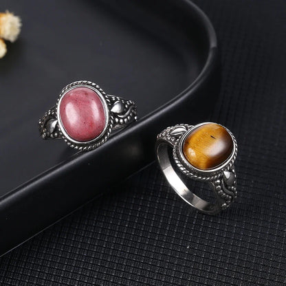 New Fashion 925 Silver Oval High Quality Natural Tiger Eye Rings for Men Women Gifts Trendy Jewelry Wholesale Dropshipping