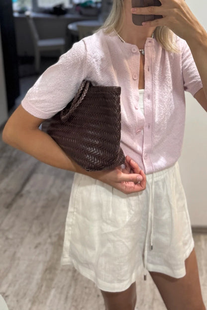Handbags Women's Genuine Leather Shoulder Bag Weaving Casual Shopping Bag Vintage Big Tote Purse Cowhide Cross Hand Bags Lady