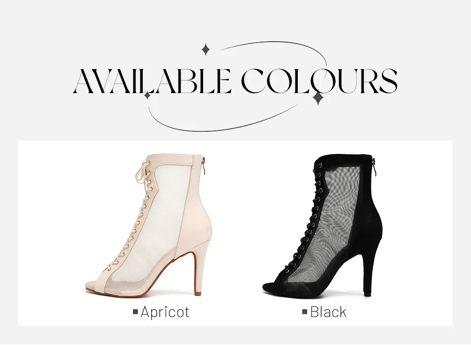 DKZSYIM Women Latin Dance Boots Ballroom Dancing Shoes Ladies Girls Jazz Tango Dance Shoes Customizable Heel 7cm-11cm