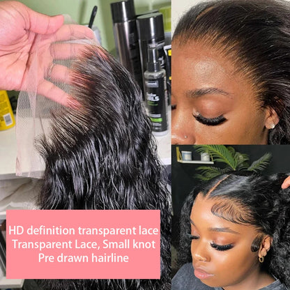 Loose Deep Wave Short Bob 13x4 HD Lace Front Wigs Brazilian 100% Human Hair Curly 4x4 Transparent Lace Frontal Wig 12 14 16 Inch