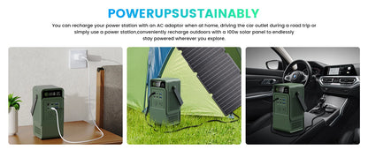 CTOLITY AXP200 200W Portable Solar Generator 192Wh Power Station Lifepo4 Battery Camping Power Bank Emergency Supply 140W PD