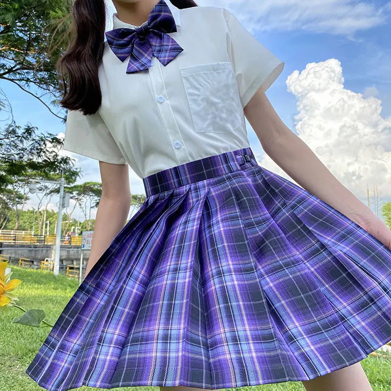 Japanese Bow Tie Skirt Set Student Pleated Skirt Jk Uniform Korean School Sexy Girl Preppy Style Seifuku Japanese School Uniform