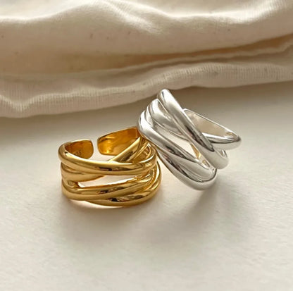 925 Sterling Silver Rings for Women Couple Minimalist Handmade Simple Wide Open Ring Prevent Allergy Jewelry Party Wedding Gift