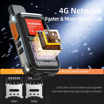 KSUN CT22 Heavy-Duty Public Walkie-Talkie Metal Electroplated Body 1.44" HD Screen 2W Output Fast Charge GPS+Weather