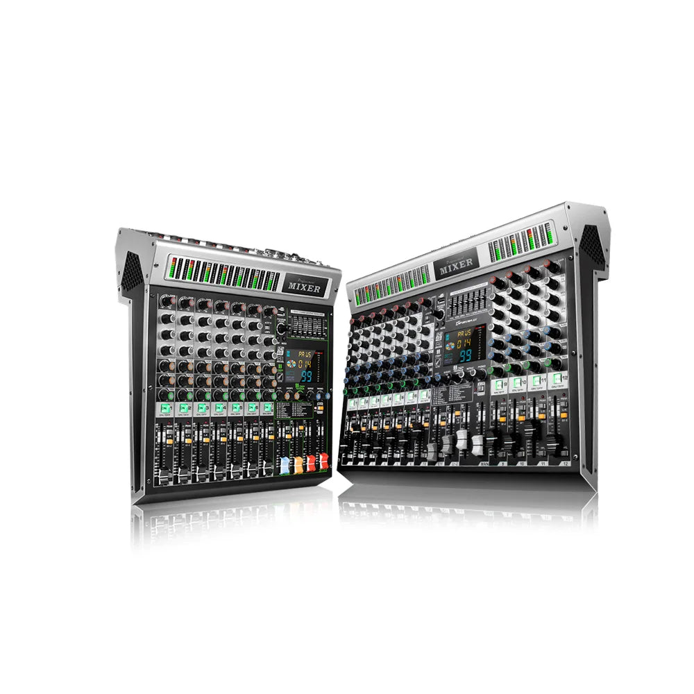 FUHAM RI808/RI1208 4x8/4x12 Audio Mixer with Phono Jacks for PA Systems - Professional Sound Mixing Equipment
