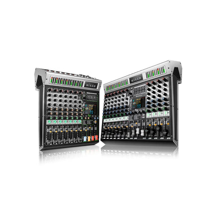 FUHAM RI808/RI1208 4x8/4x12 Audio Mixer with Phono Jacks for PA Systems - Professional Sound Mixing Equipment