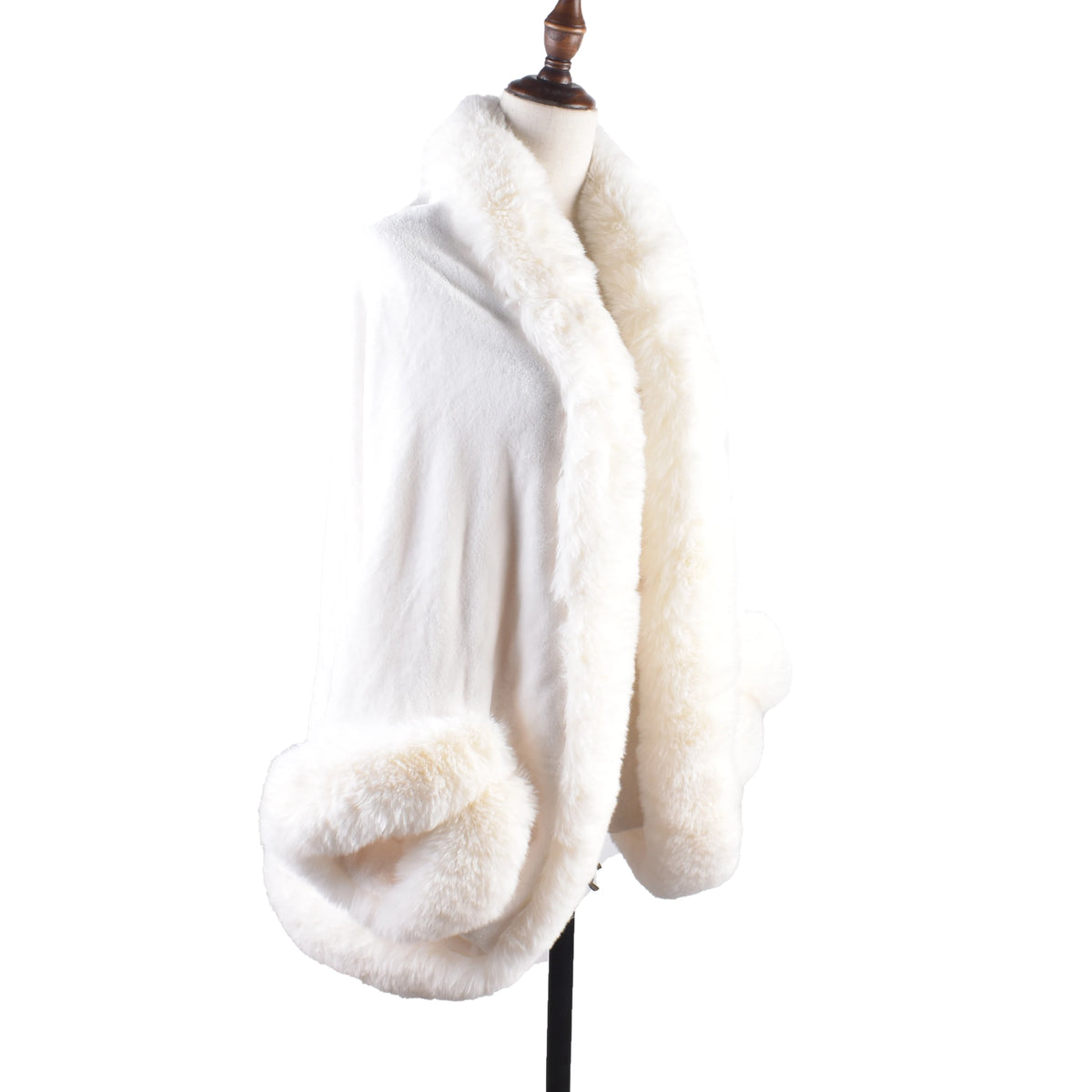 Winter New Fashion Warm Sleeve Plush Cape Cape Large Loose Bat Sleeve Plush Coat Cardigan Women