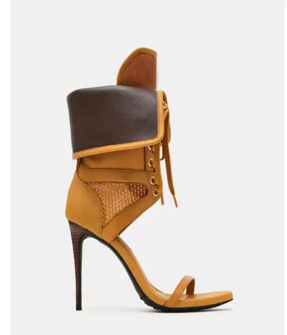 New Trend Luxury Leather Women Summer Peep Toe Sandals Sexy Stilettos Heels Shoes Indoor Ballroom Dance Cool Boots 44