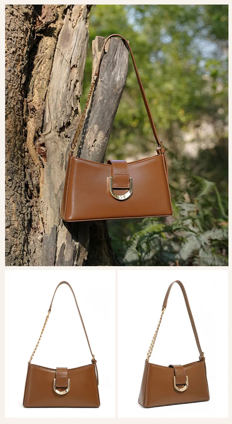 Genuine Leather Women's Bag Luxury Designer Adjustable Shoulder Bags Classic Crossbody Chain Bag Cowhide Fashion Handbags 2979