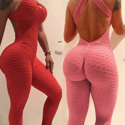 Sexy Hip Yoga Onesie Faion Jacquard Low Waist Street Sle Thiened ort Pants Wide Leg Pants Butt Lifting Yoga Suit