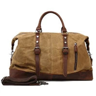 Fashion Genuine Leather Travel Bag Men's Luggage Bags Large Male Duffle Bag weekend Women Shoulder Bag Big Tote Handbag Black