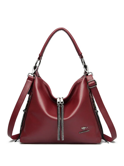 2024 Women High Quality Leather Shoulder Bag Top-handle Bags Casual Large Capacity Messenger Bags Luxury Designe Ladies Handbags