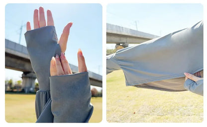 Shawl Wrap Women Driving Sun Protection Cape Upf50 + Cooling Cycling Outdoor UV Cover up Breathable Long Sleeve Stand Collar