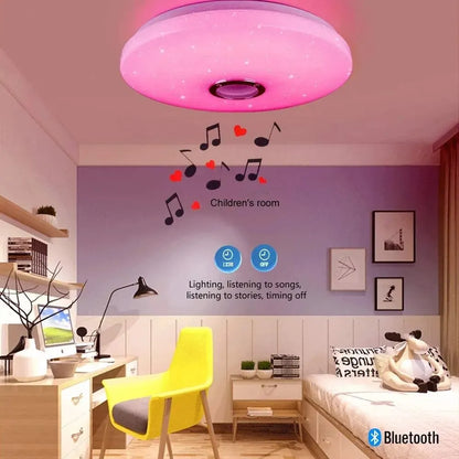 Modern Ceiling Lamps RGB Dimming Home Lighting APP Bluetooth Music Light 52W 36W Smart Ceiling Lights With Remote Control AC220V