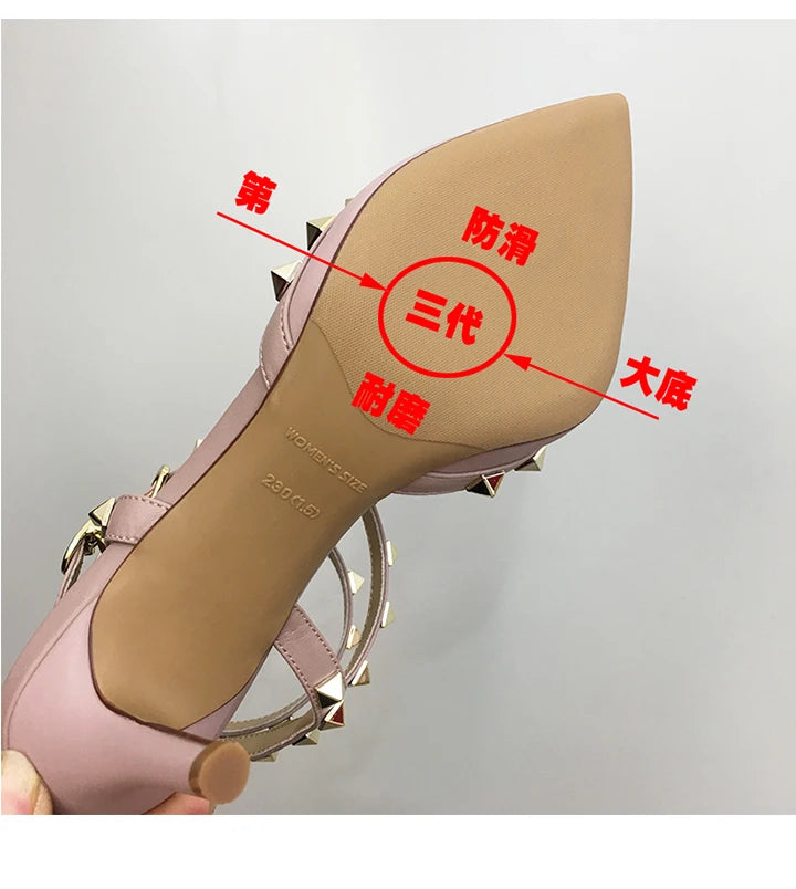 Nude Black Woman heeled sandals Summer Slingbacks High Heels luxury Leather Fashion Brand Designed sandals elegant Prom Shoes