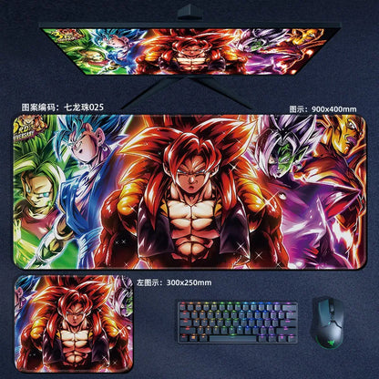 High Quality Print Dragon Ball Leather Mouse Pad Oversized Japanese Anime Nostalgic Son Goku Desk Mat Keyboard Pad Notebook Pad