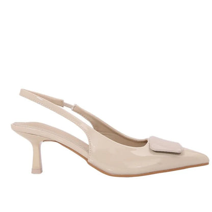 Luxury Designer Woman High Heels Sandals Elegant Pointed Toe Summer Office Lady Shoes White Party Bridal Stilettos Slingbacks