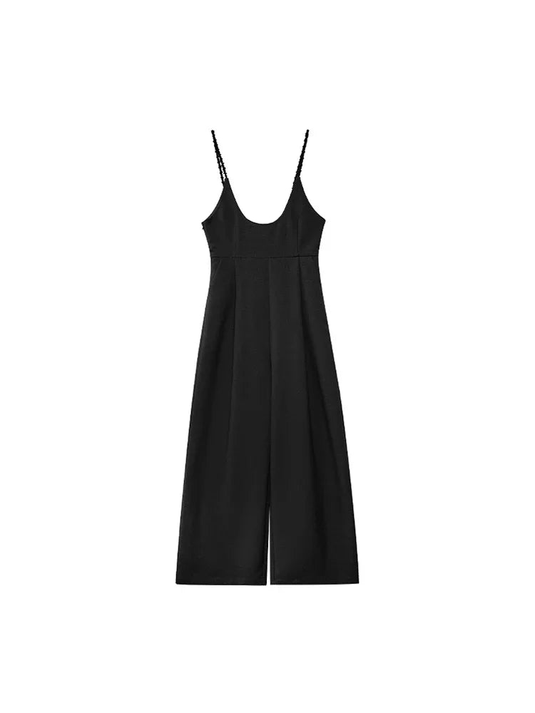 Kiesza lyte Fashion street 2024 High Waist Long Jumpsuit for Women Casual  Elegant Herben Wide leg pants Rompers Office Lady