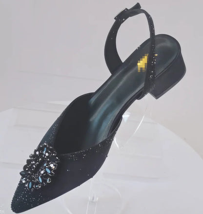 INSIGHTLINK Newest Golden Women High Heel with Bag Set Rhinestones Sandals Party Women's Shoes for Bridal Stiletto Luxury Pumps