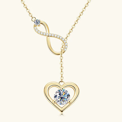 OXTAO Original Moissanite Heart Shaped Necklace Women's Necklace 925 silver Sparkling Lab Diamond Valentine's Day Jewelry Gift