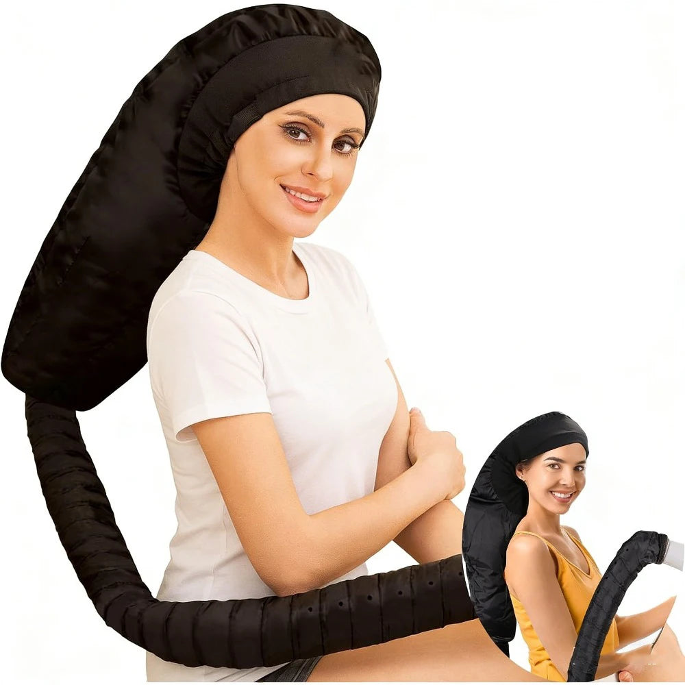 A multifunctional hot oil dry hair cap, compatible with hair dryers, provides constant temperature hair care and maintenance