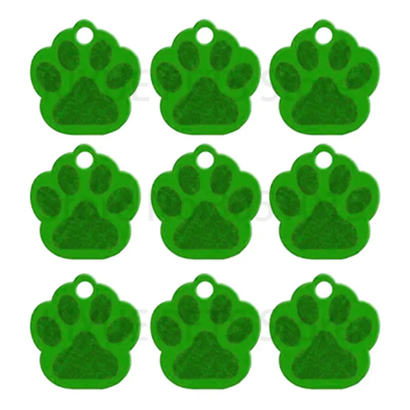 Wholesale 100Pcs Paw Pet Dog ID Tag Custom Engraved Name Plate Phone Dogs ID Tags Personalized Aluminum Pet Pendant Key Chain