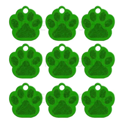 Wholesale 100Pcs Paw Pet Dog ID Tag Custom Engraved Name Plate Phone Dogs ID Tags Personalized Aluminum Pet Pendant Key Chain