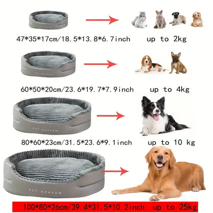 Machine-Washable Soft & Cozy Pet Bed – All-Season Dog & Cat House With Warm Mat | Plush Comfort, Winter Essential & Perfect Christmas Gift For Small/Medium/Large Pets, Indoor Outdoor Use