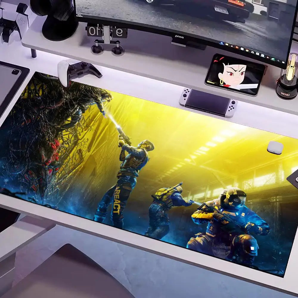 GAME Rainbow-six Mouse Pad Multiple Sizes Large Square Computer Office Game Table Mats Rubber Anti-slip Mousepads