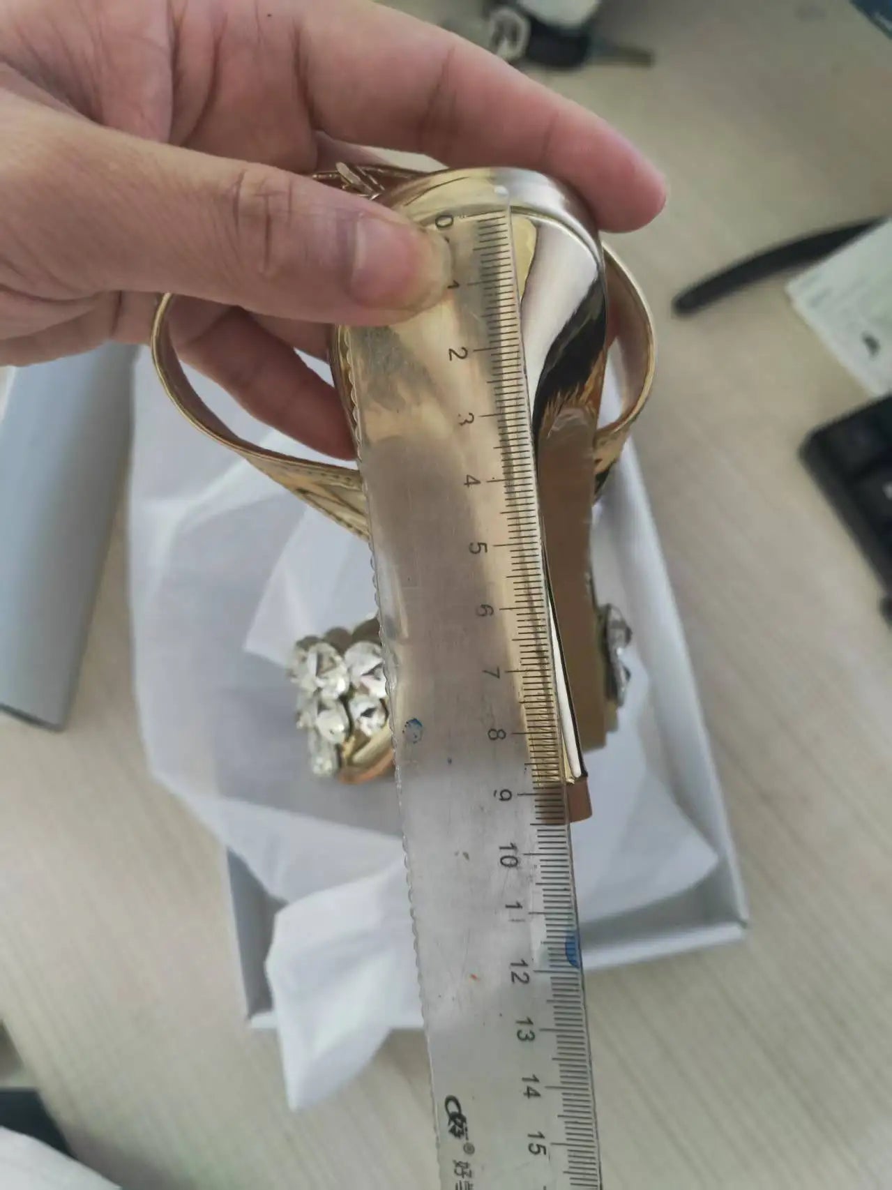 Aneikeh Fashion Stiletto Pumps Summer Silvery Rhinestone Hollow Strap High-heeled Sandals Women Wedding Banquet Shoes