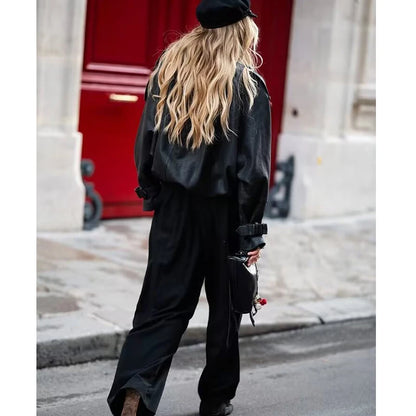 Winter Leather Jackets Women's 2026 New Fashion Loose Elegant Young Warm Women's Coats Street Chic Long-sleeved Ouetrwear Coats