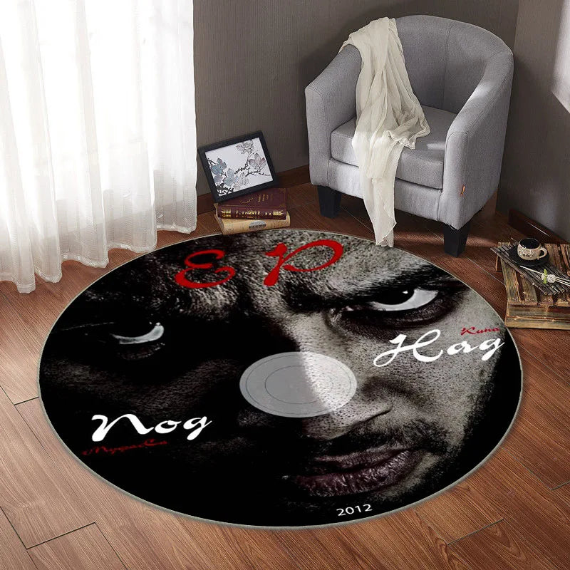 Game CD Rug Round Mat Circle Carpet Bath Mat Black Mat Home Decoration Rugs for Kitchen Carpets for Living Room custom carpet