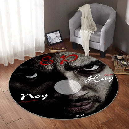 Game CD Rug Round Mat Circle Carpet Bath Mat Black Mat Home Decoration Rugs for Kitchen Carpets for Living Room custom carpet