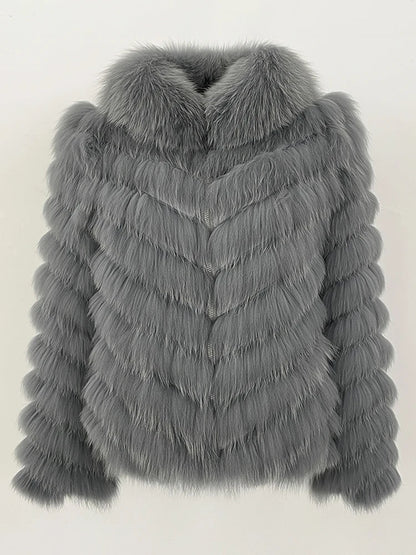 OFTBUY Custom Luxury Long Full Real Fur Coat for Women Streetwear Thick Warm Winter Real Fur Overcoat High-End Custom Outerwear