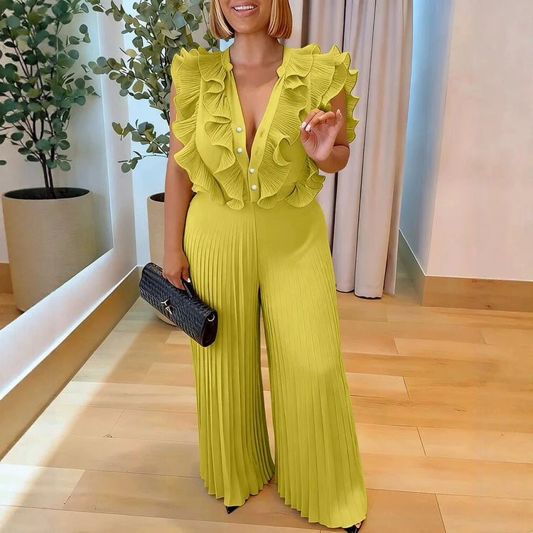 Solid Color Women Jumpsuits For Summer Autumn Sleeveless Loose Fashion Streetwear Overalls Wide Leg Pants Trousers 2026
