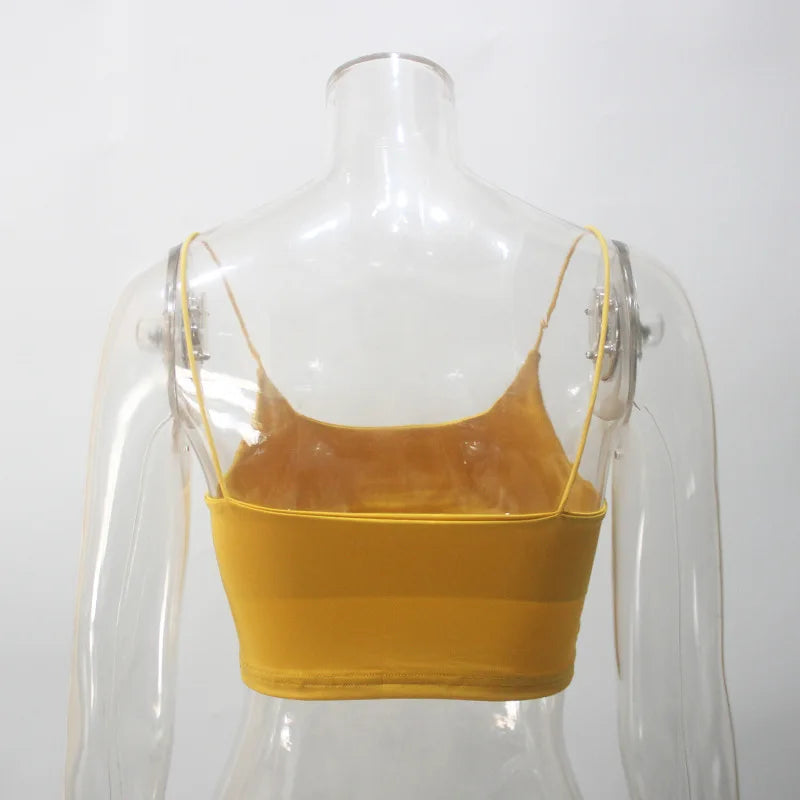 Sexy Sleeveless Vest Corset Crop Top Women Aesthetic Clothing Summer Y2k Streetwear White Black Yellow Red Tank Top for Womens