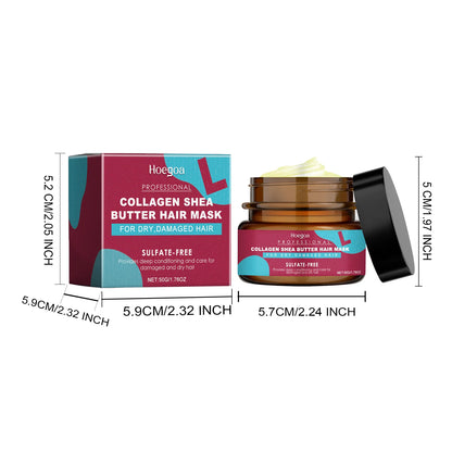 Hoegoa Keratin Hair Care Mask Nourish Smooth Scalp Massage Oil Control Keep Healthier Root Pure Plant Conditioner for Curly Hair