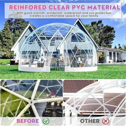 All-Weather Geodesic Dome Tent for 2-8 People, Clear Bubble Structure with Door & Window, Suitable for Outdoor, Camping, and Par