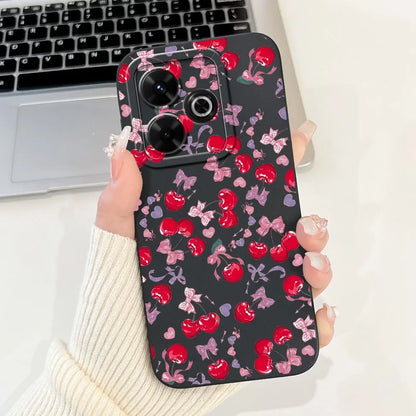 Casing For Redmi 13 Case 13 5G Cute Cat Fashion Luxury Flowers Silicone Shockproof Back Cover For Redmi 13 5G Phone Case Bumper