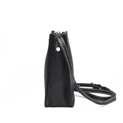 High Quality Genuine Leather Crossbody Bag for Women Vintage Cowhide Leather Shoulder Bag Small Luxury Designer Satchel Handbags