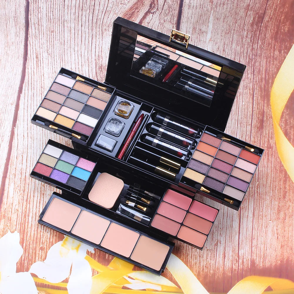 Professional Makeup Set Box Matte Glitter Eyeshadow Foundation Powder Kit Blush Women Multi-functional Palette Cosmetic Case