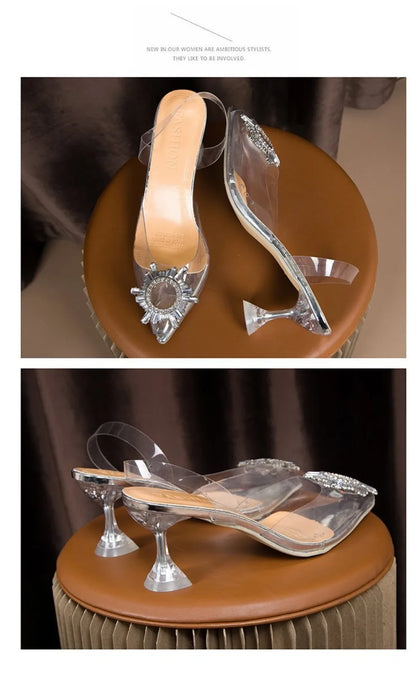 2026 Summer New Women's Fashion Comfortable Elegant Stiletto Heels Clear Sandals Ladies Casual Pumps Party Luxury Shoes