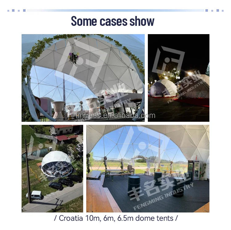 Luxury Modern Transparent PVC Four-Season Custom Garden Hotel Igloo Glamping House Geodesic Dome Tent