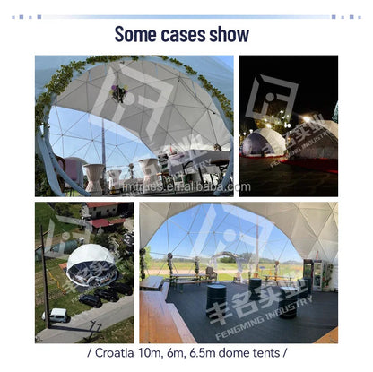 Luxury Modern Transparent PVC Four-Season Custom Garden Hotel Igloo Glamping House Geodesic Dome Tent