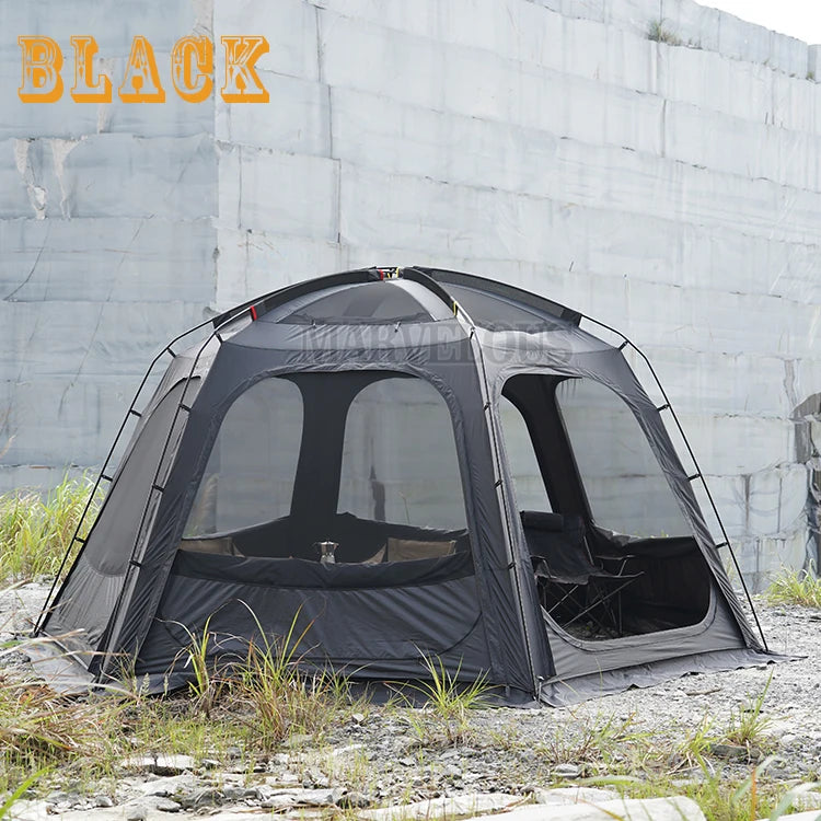 Hot Selling Large Connectable Big Family Camping Tent Dia. 460cm Geodesic Dome Tent with Modular Pod Tent Design 5 Bedrooms