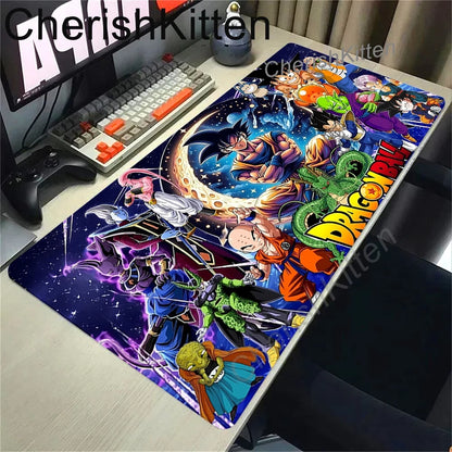 Anime Dragon Ball Mousepad HD Printing Computer Gamers Locking Edge Non-slip Mouse Pad XL Super Saiyan Goku Keyboard PC Desk Mat