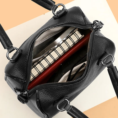 100% Genuine Leather Tote Bag Women Bags Designer Cowhide Luxury Handbags Ladies Shoulder Crossbody Bags Commuting Messenger Sac